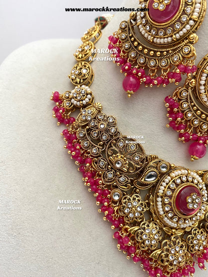 Kavitha Premium Quality Kundan Statement Necklace set