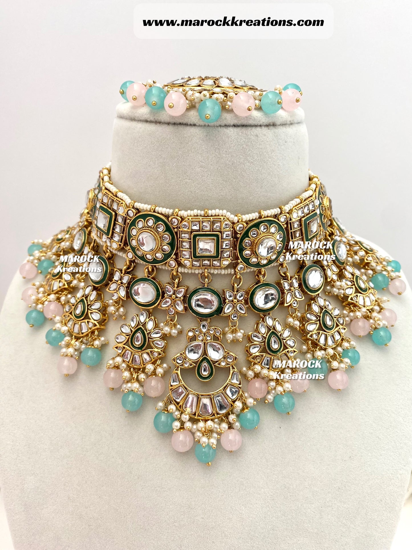 Mehak Premium Quality Kundan Statement Necklace set