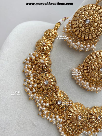 Roxana Premium Quality Gold Plated necklace set
