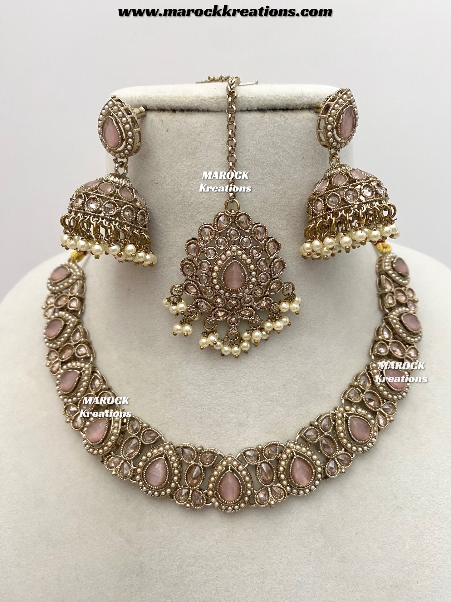 Hemani Antique gold Polki Necklace set