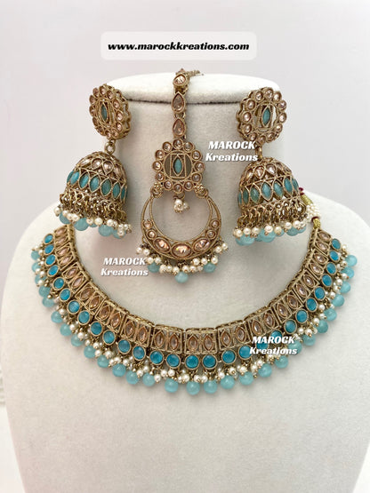 Alisha Antique Polki Choker/Necklace sets