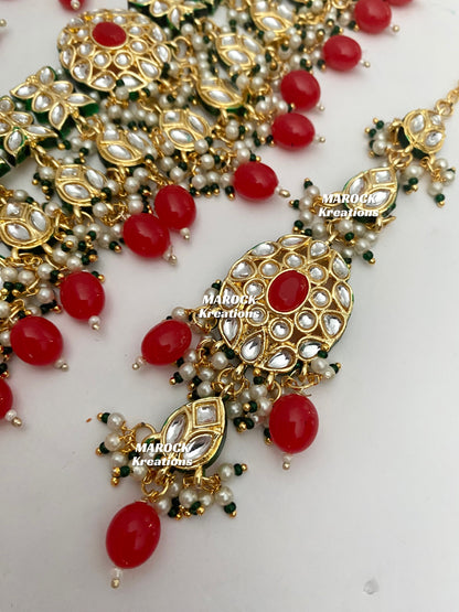 Premium Quality Thappa Kundan Statement Choker set