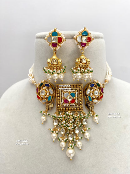 Ashna Paachi Kundan Gold plated exclusive choker set