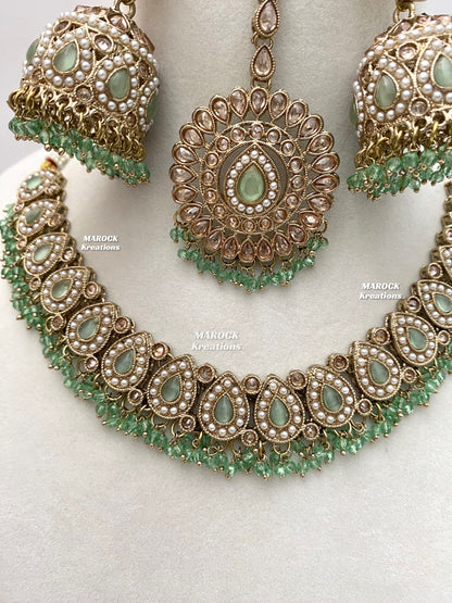 Tina Antique Polki Necklace set