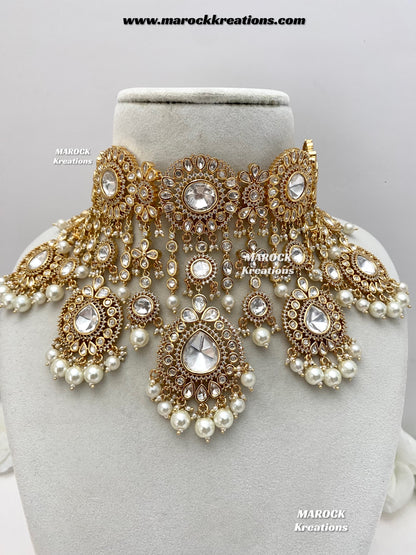 Antara Tyani inspired Premium Quality Gold plated Kundan exclusive Necklace set/Bridal set