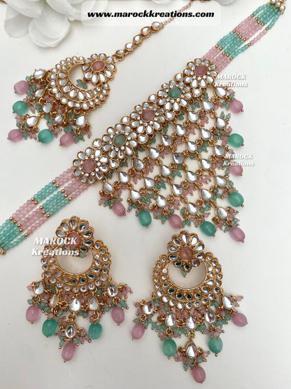 Yasmin premium quality Kundan Statement Choker set