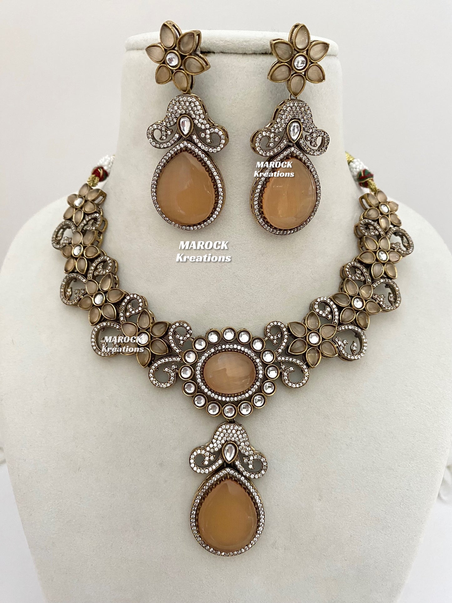 Freya Sabyasachi inspired Premium Quality Moissanite Kundan Necklace set
