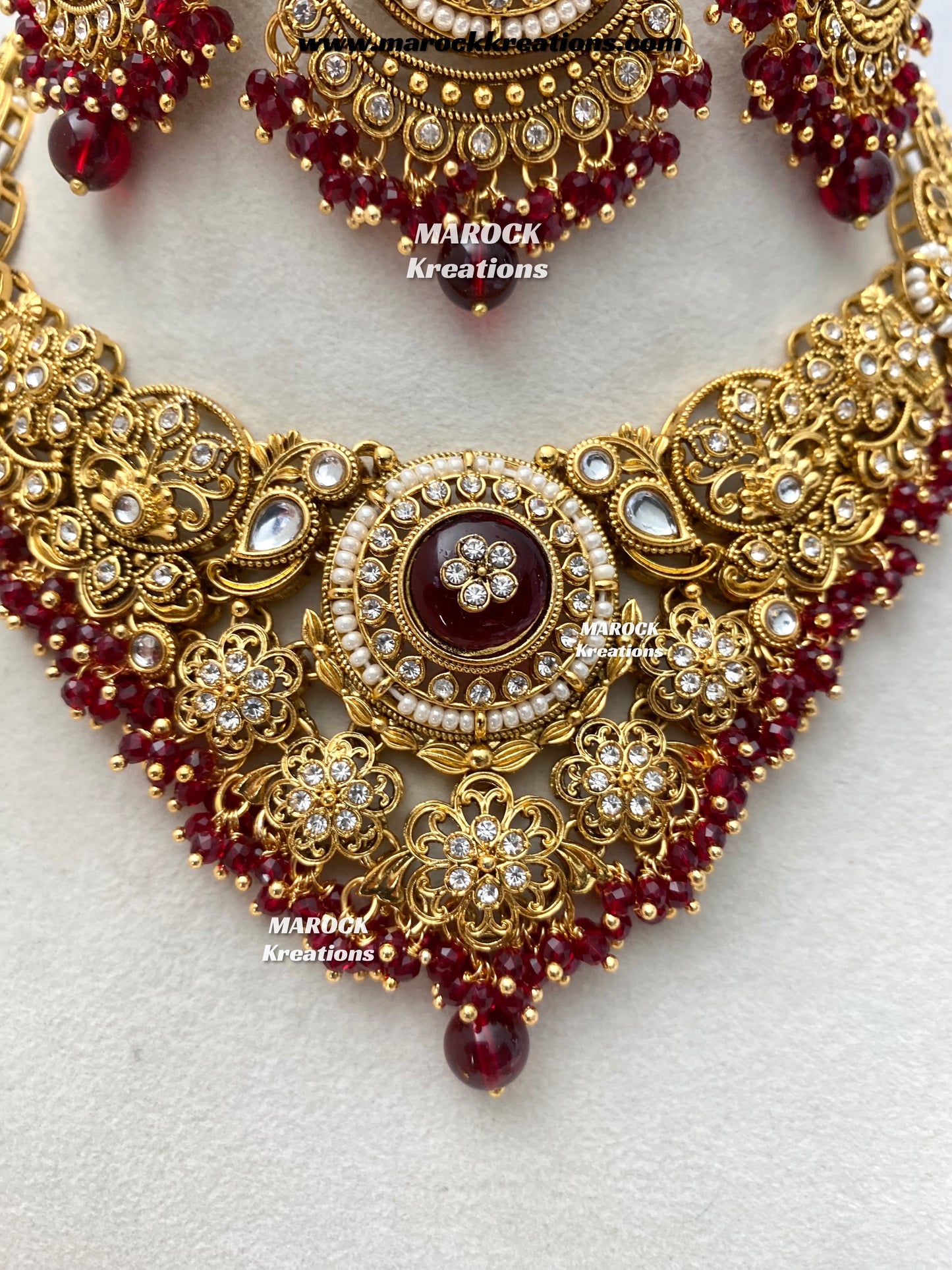 Kavitha Premium Quality Kundan Statement Necklace set