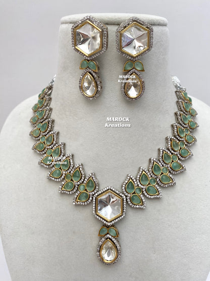 Katie Tyani inspired Premium Quality Kundan Statement Necklace set