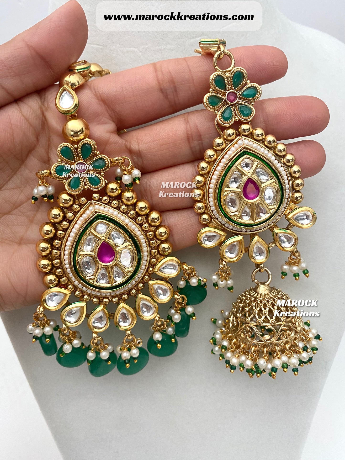 Padmavat Premium Quality Gold plated Pachi Kundan exclusive Bridal set