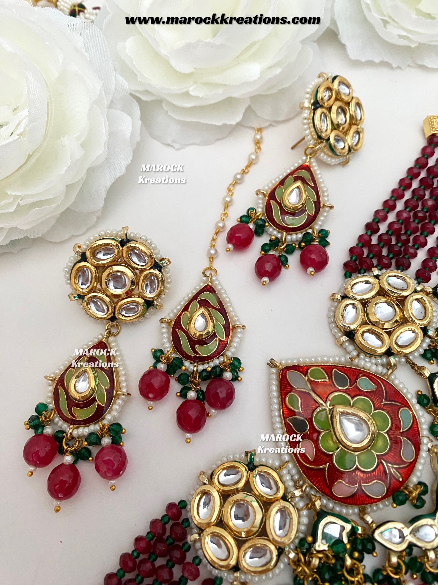 Natasha Premium Quality Kundan Meenakari Statement Choker set
