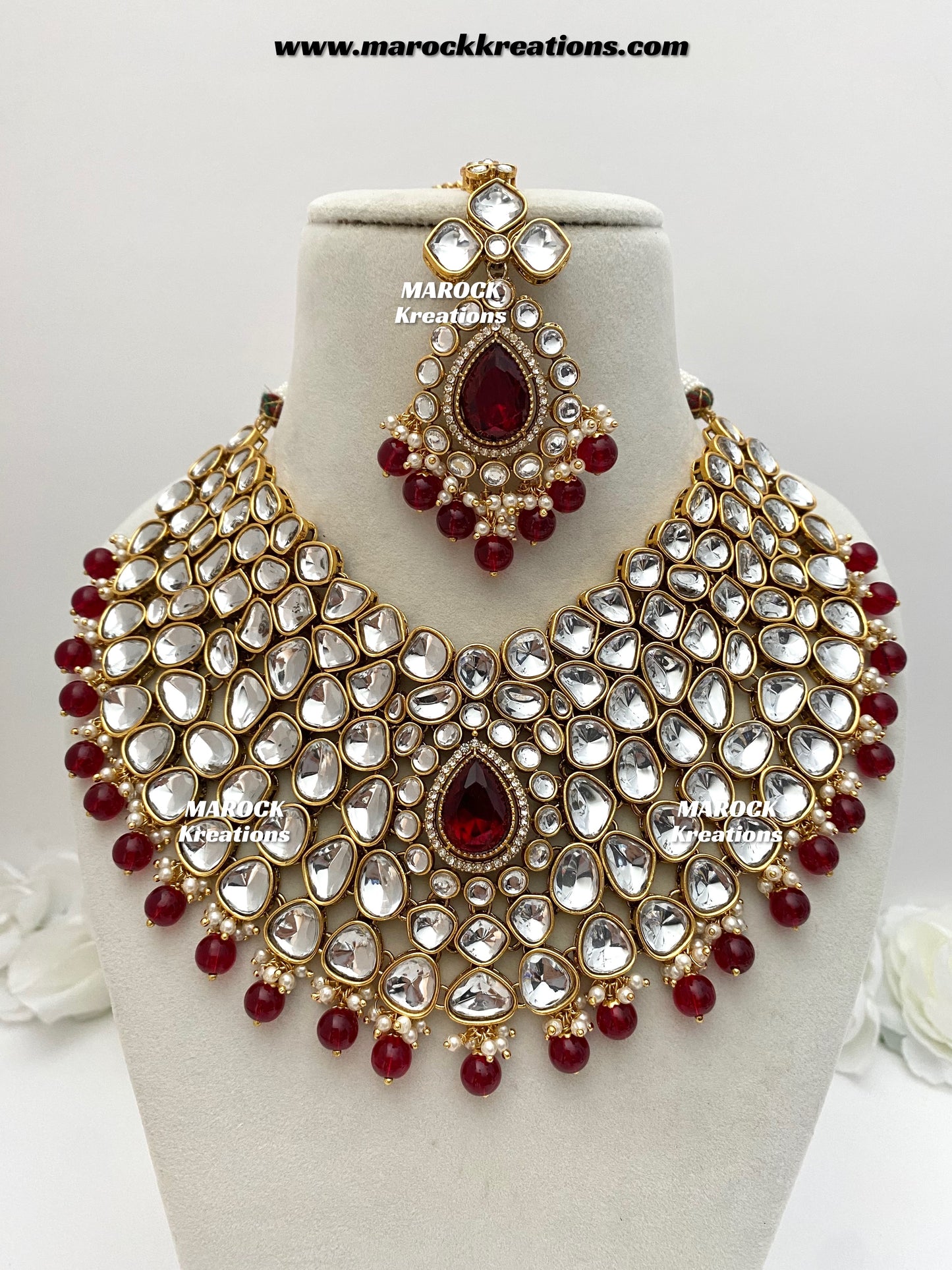 Ruhi Premium Quality Statement Kundan Necklace/Bridal set