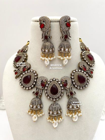 Stella Sabyasachi inspired Premium Quality Victorian Kundan Statement Necklace set