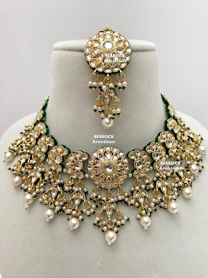 Premium Quality Thappa Kundan Statement Necklace sets