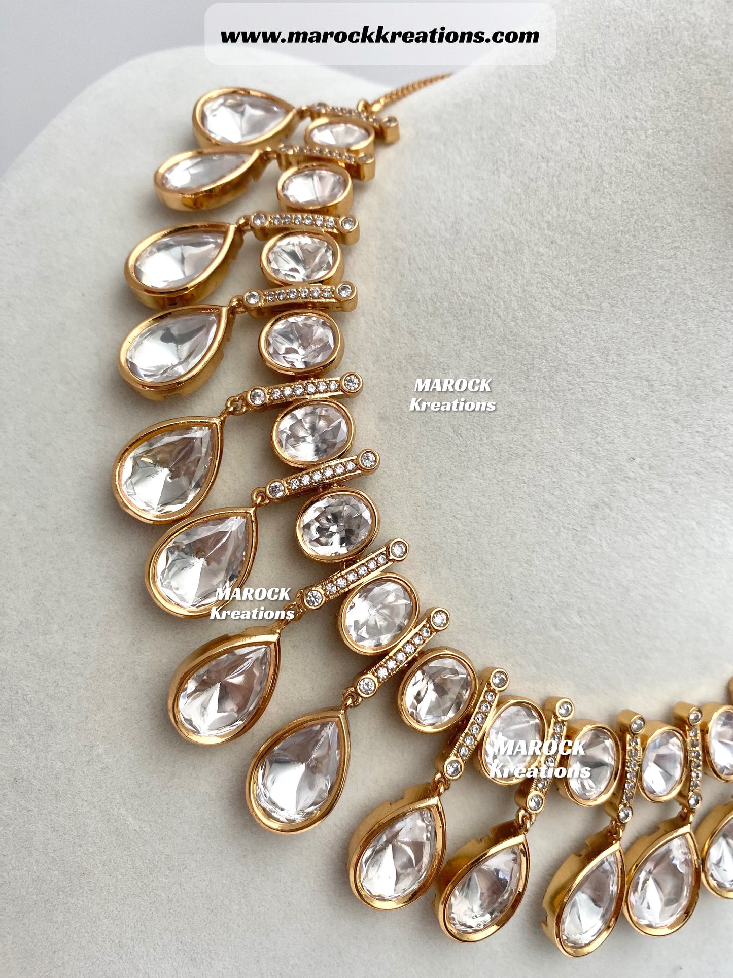 Sneha Tyani Inspired Premium Quality gold plated Kundan exclusive Necklace set