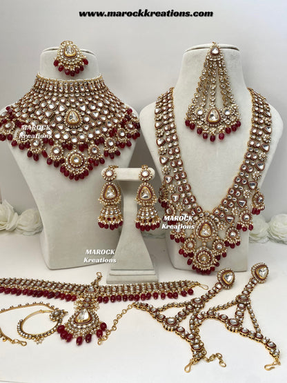 Nayema Premium Quality Kundan Statement Bridal set