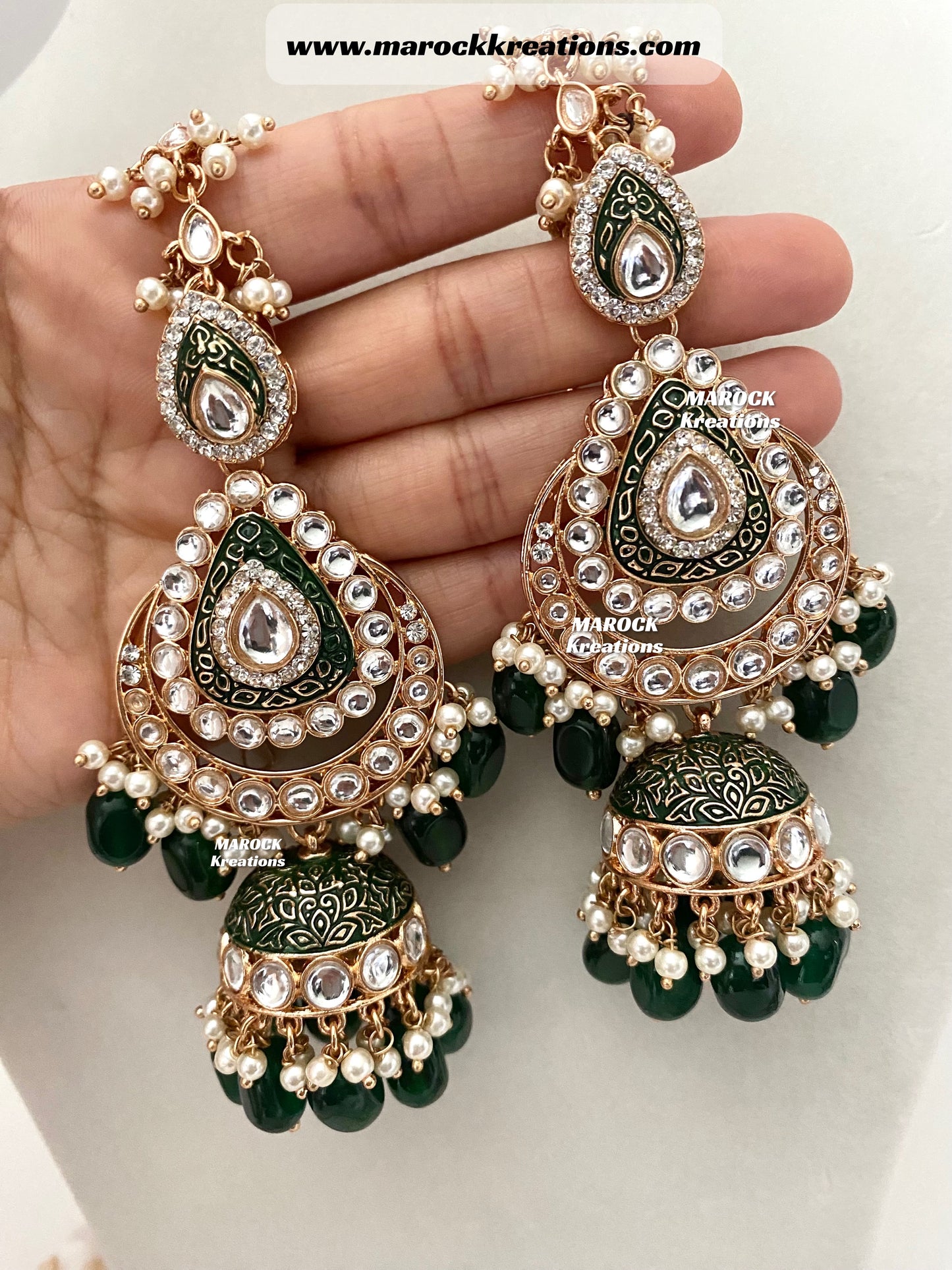 Premium Quality Kundan Meenakari Bridal set/Indian bridal jewelry