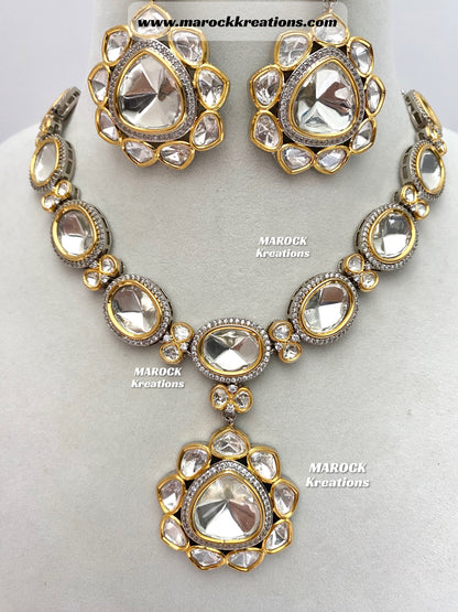 Akira Tyani Inspired Premium Quality gold plated Kundan exclusive Necklace set