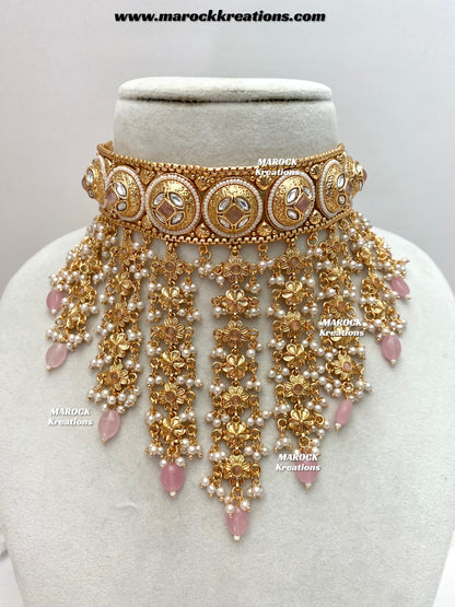 Nayeli Premium Quality Gold Plated statement choker set