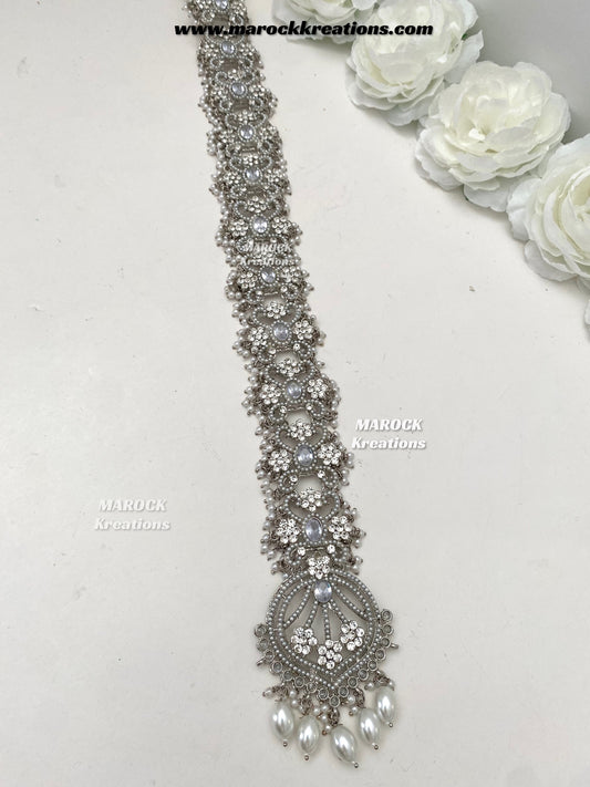 Silver Polki Braid Jewelry/Choti