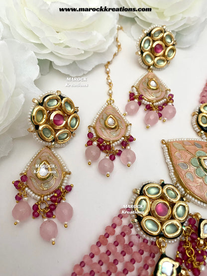 Natasha Premium Quality Kundan Meenakari Statement Choker set