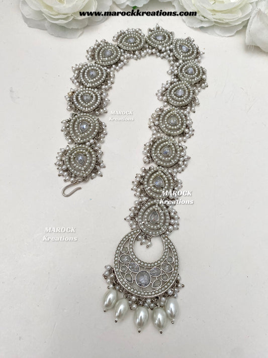 Silver Polki Braid Jewelry/Choti