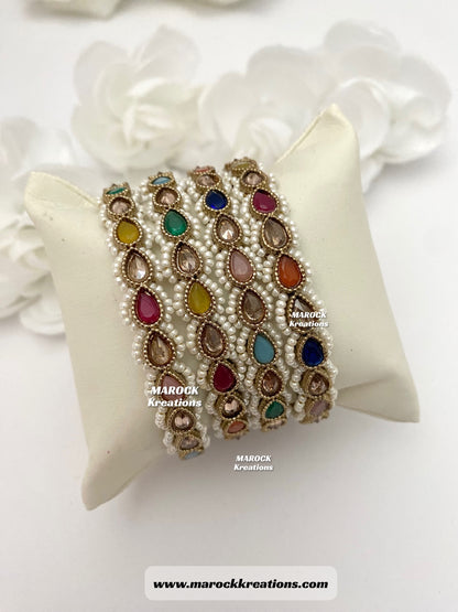 Purvi Premium quality Polki Bangles/Kade