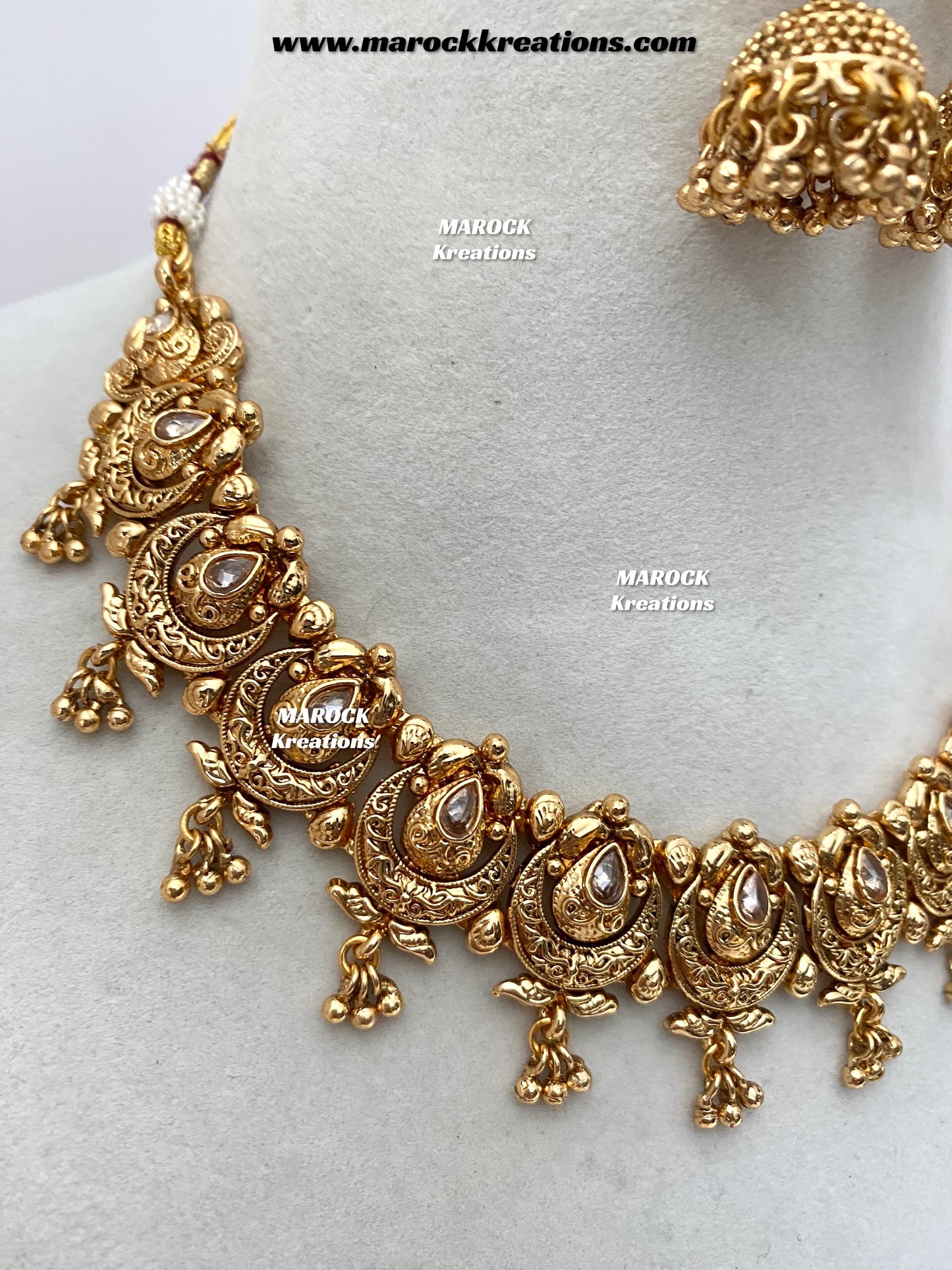 Anima Premium Quality Gold Plated necklace set
