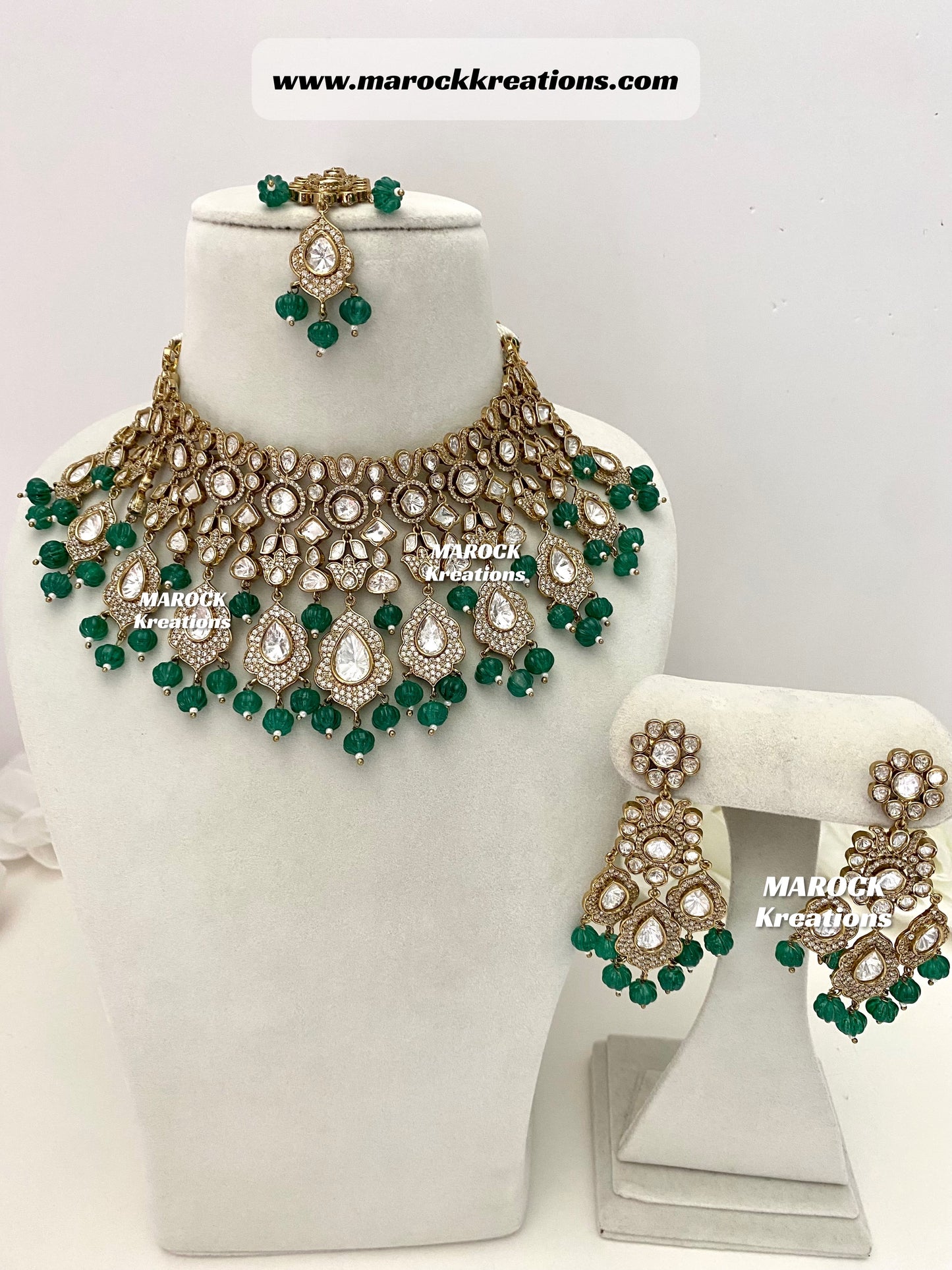 Daisy Premium Quality Moissanite Kundan exclusive Necklace set