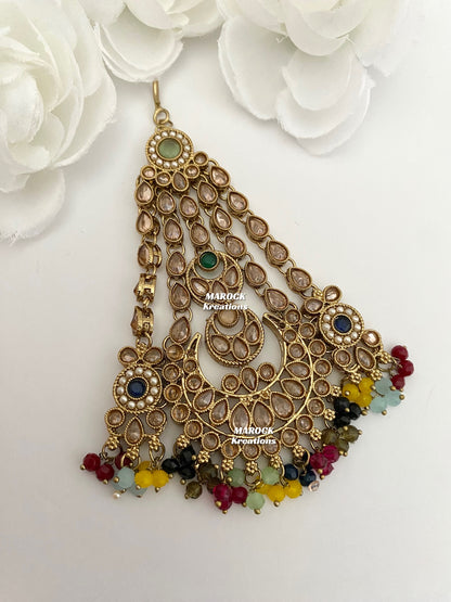 Antique Gold Polki Jhoomer/Passa