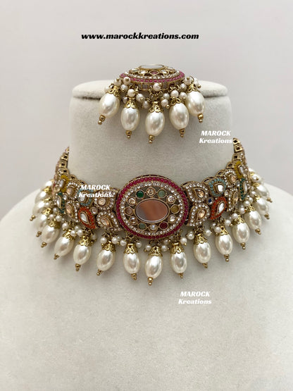 Resmin Premium Quality Mirror Choker set
