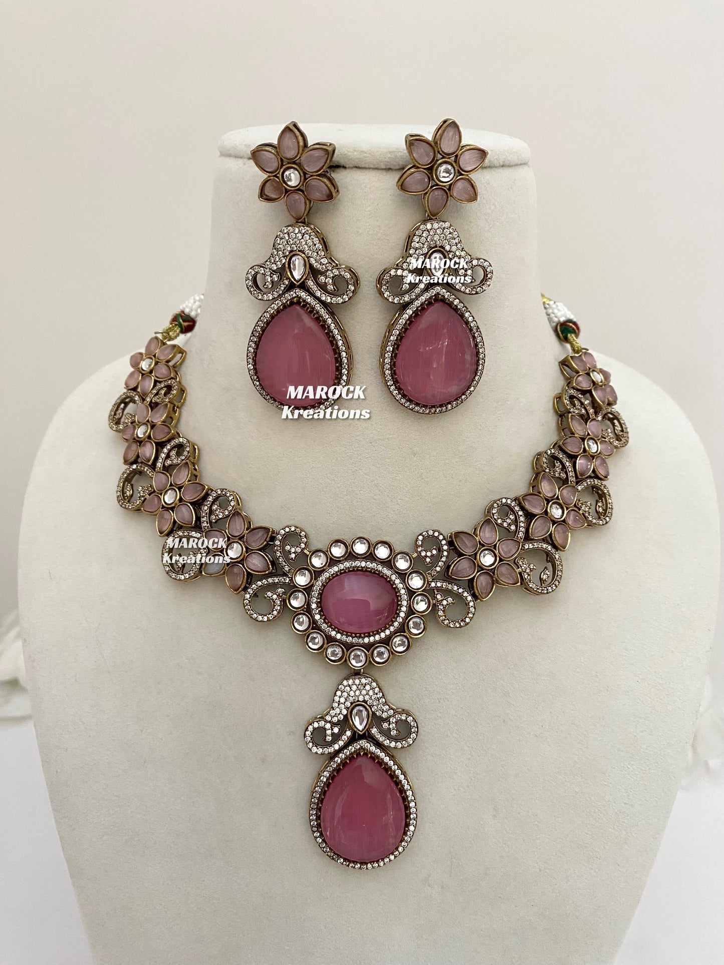 Freya Sabyasachi inspired Premium Quality Moissanite Kundan Necklace set