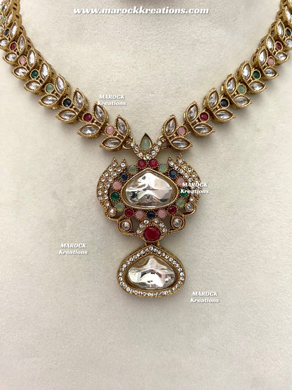 Laila Premium Quality Kundan Polki Statement Choker set