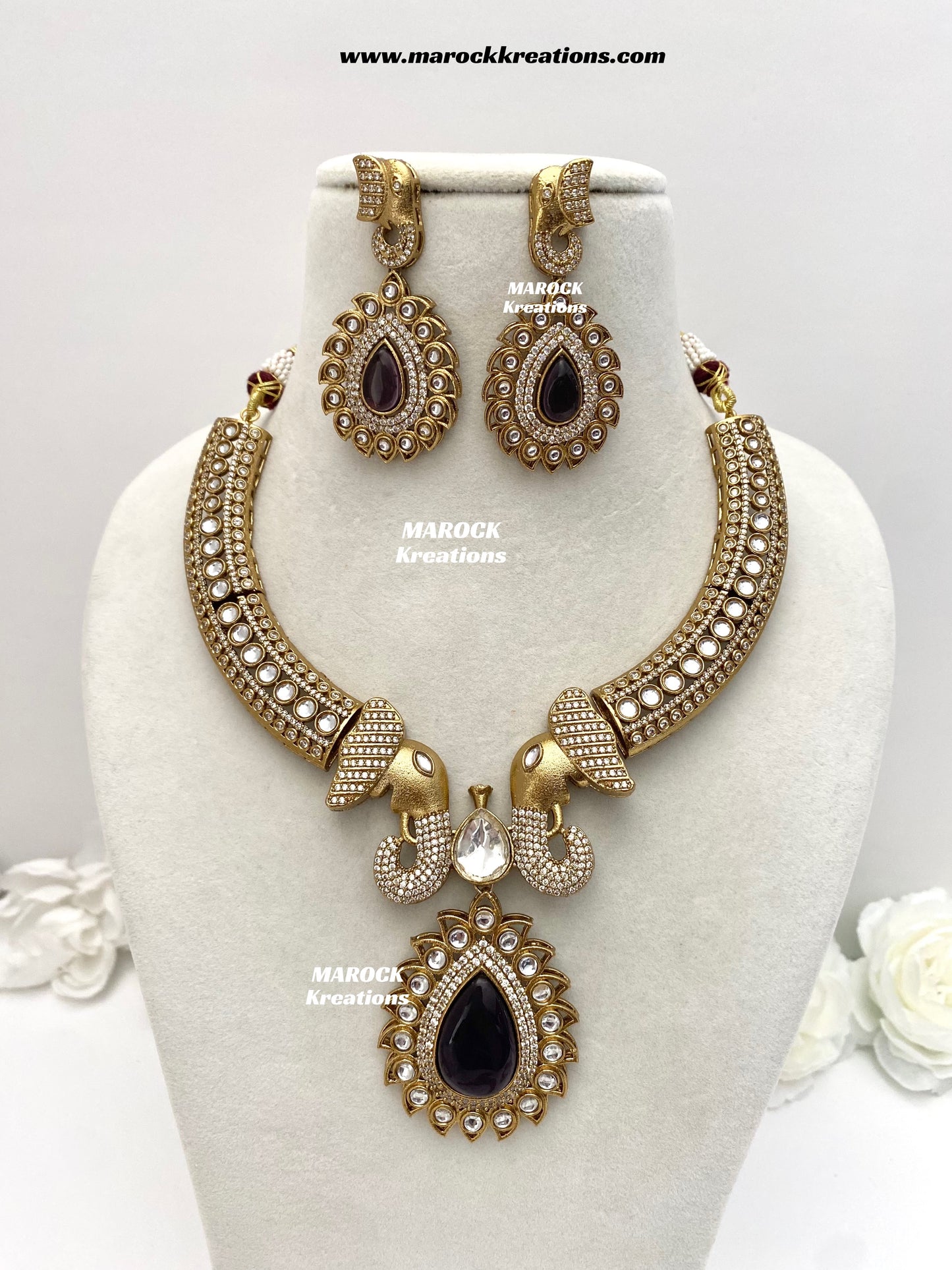 Eshita Sabyasachi inspired Premium Quality Moissanite Kundan Statement Necklace set