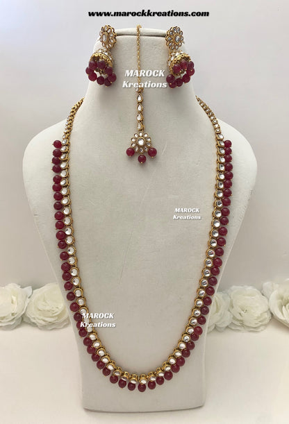Premium Quality Kundan Rani haar set