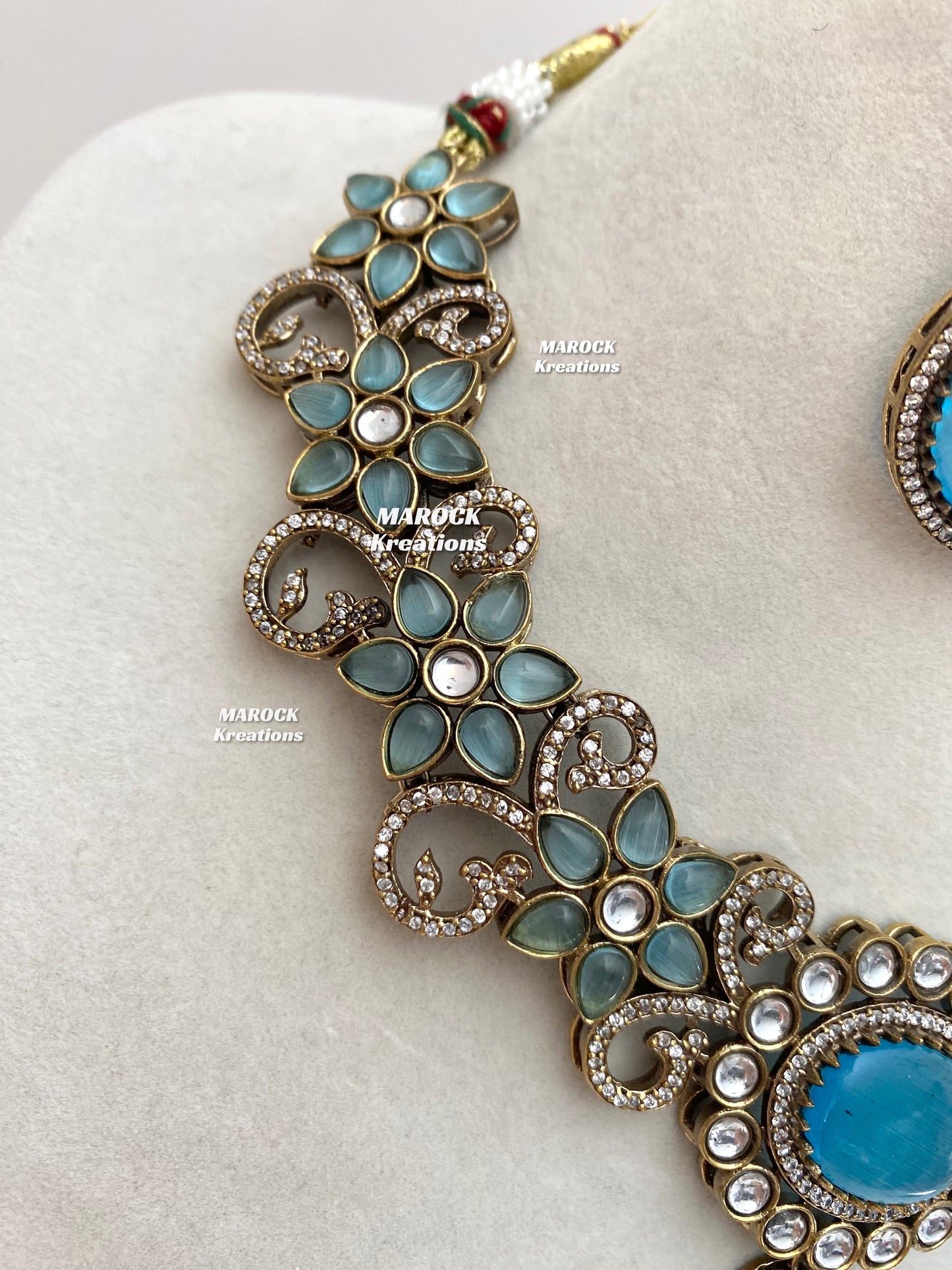 Freya Sabyasachi inspired Premium Quality Moissanite Kundan Necklace set