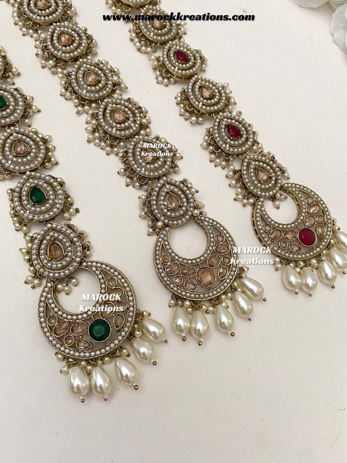Antique Gold Polki Braid Jewelry/Choti