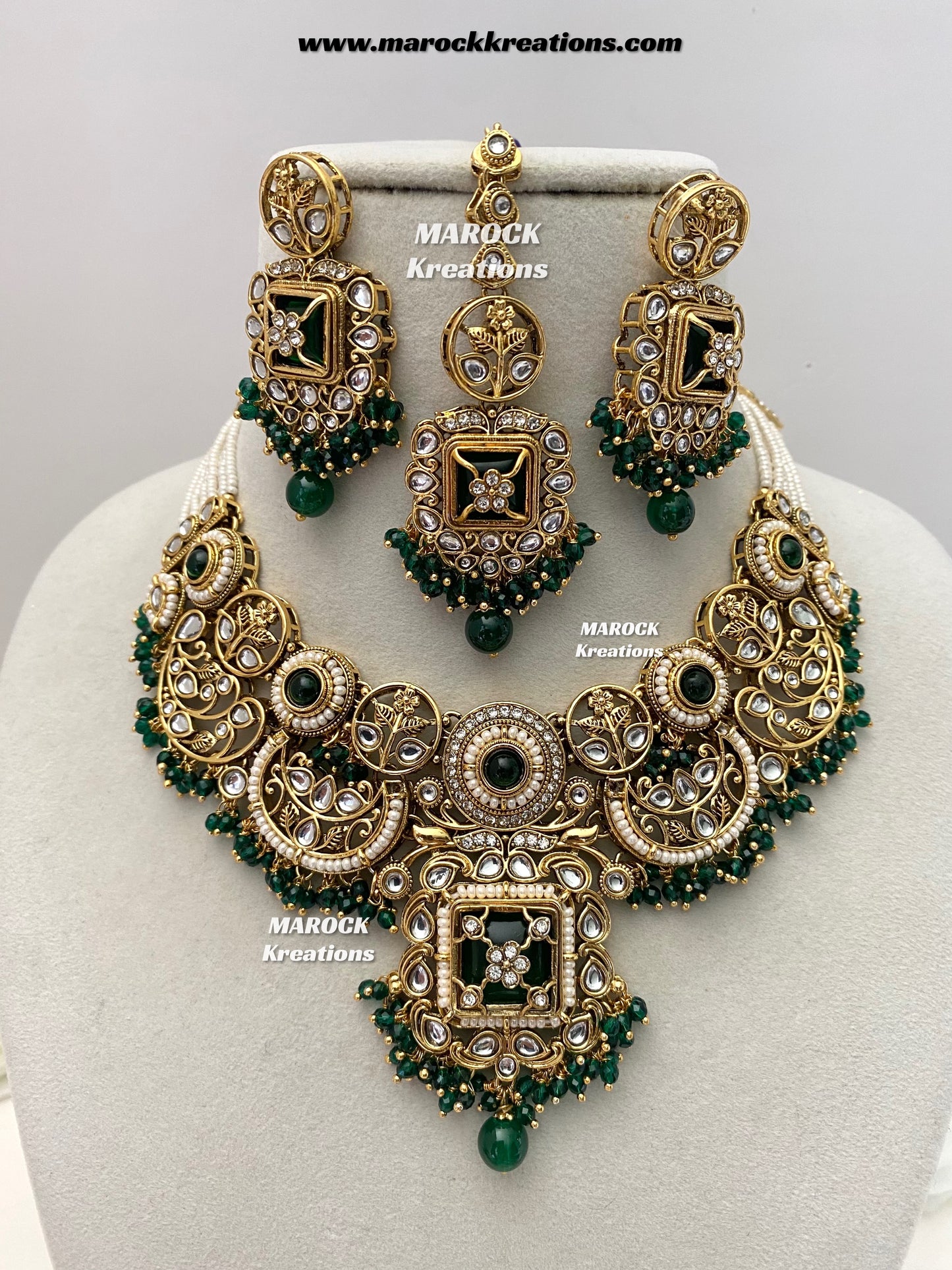 Carrie Premium Quality Kundan Statement Necklace set