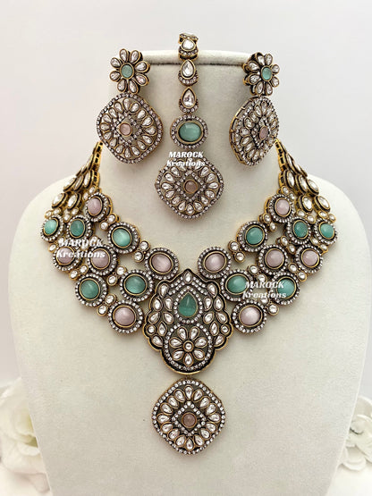 Jessie Tyani inspired Kundan Statement Necklace set