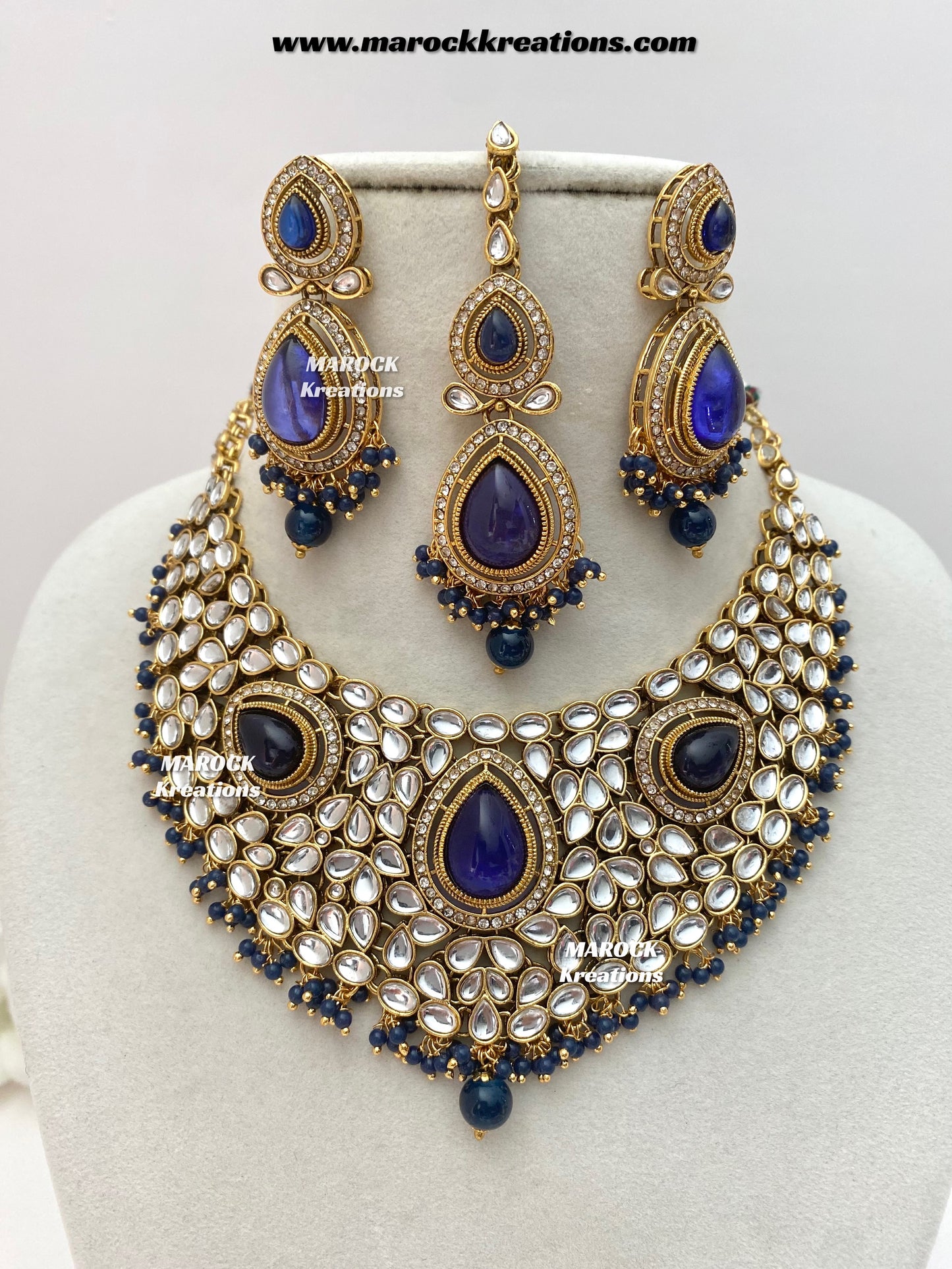 Veena Premium Quality Kundan Statement Necklace set