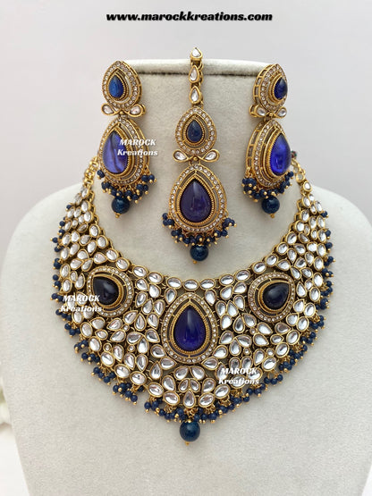 Veena Premium Quality Kundan Statement Necklace set