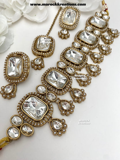 Charlie Premium Quality Kundan Statement Choker set