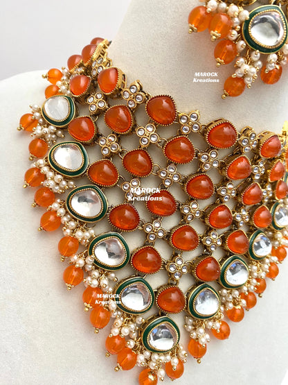 Connie Premium Quality Statement Kundan Necklace/Bridal set