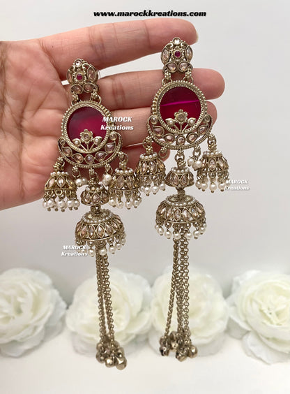 Premium quality Gold plated Kashmiri Statement Earrings