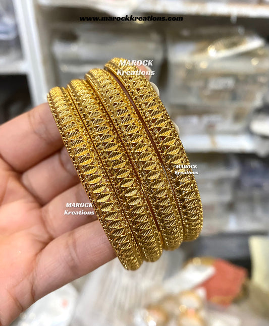 Gold plated Bangels (set of 4)