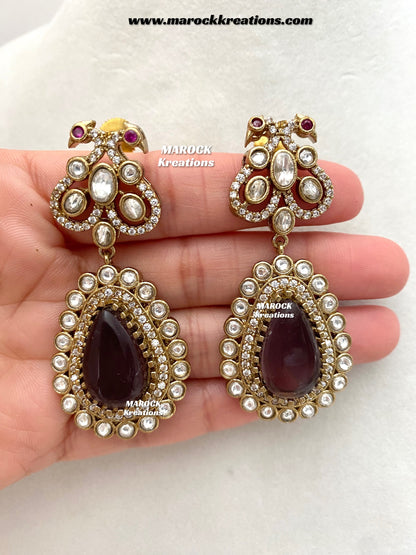Roselina Sabyasachi inspired Premium Quality Moissanite Kundan Statement Necklace set