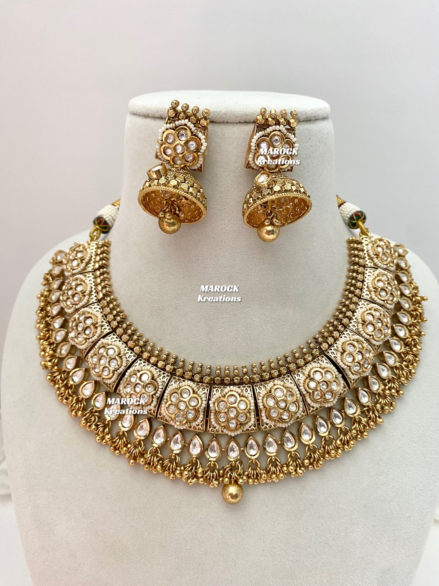 Ishita Tyani inspired gold plated Kundan exclusive Necklace set