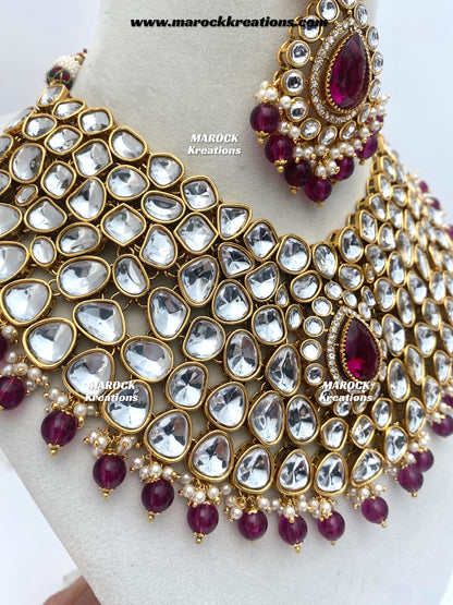 Ruhi Premium Quality Statement Kundan Necklace/Bridal set