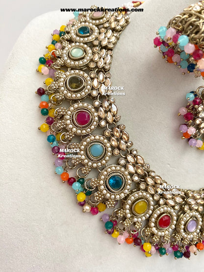 Sameera Polki Necklace set