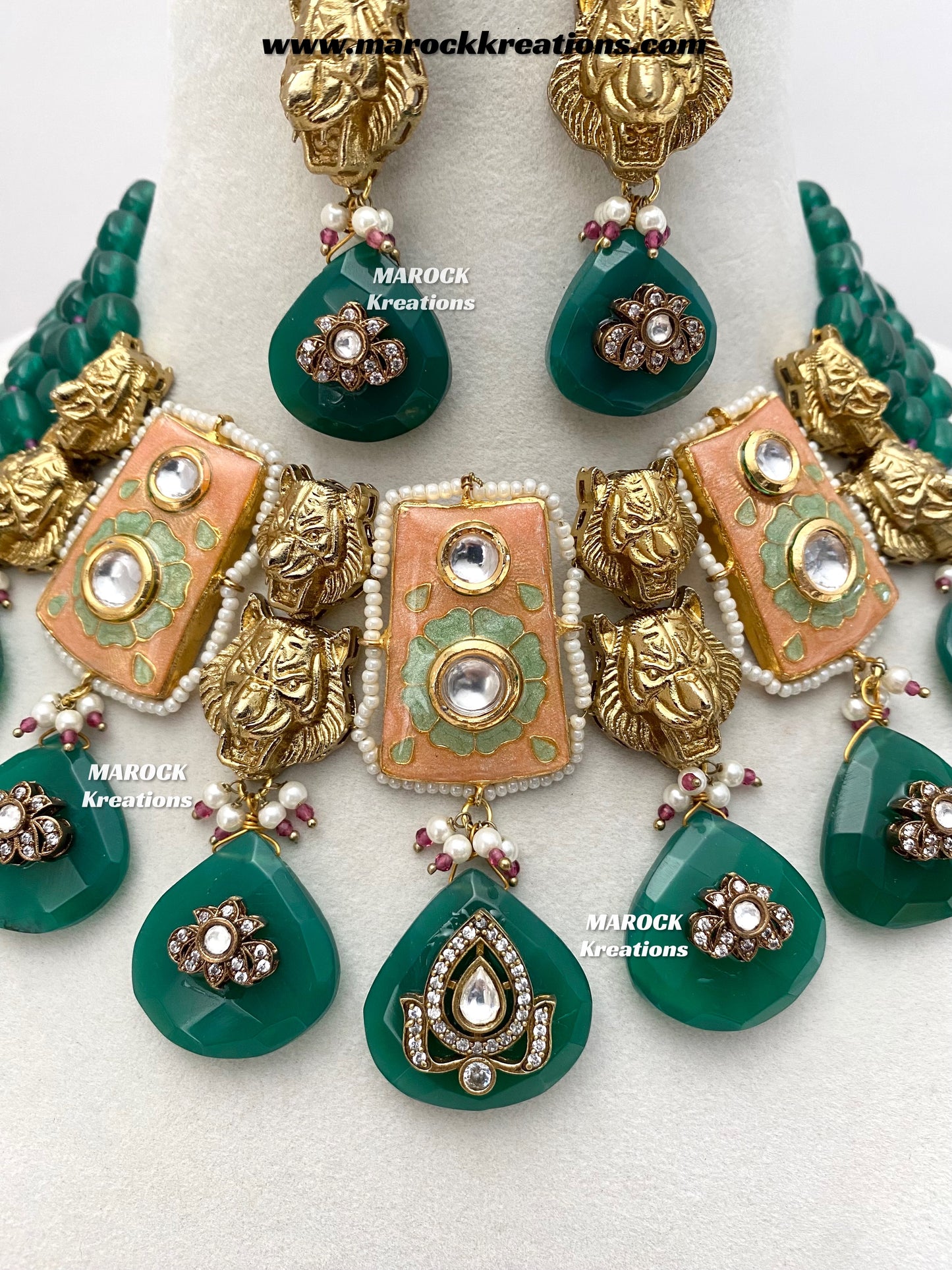 Razia Sabyasachi inspired Premium Quality Kundan Meenakari Statement Necklace set
